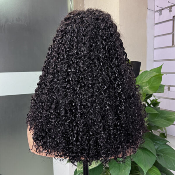 5x5 Glueless Double Drawn Pissy Curl Transparent Lace Closure Wig - Image 4
